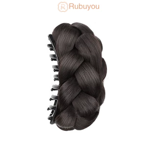 Rubuyou วิกผมคลิปซาลาเปาบิดปุยธรรมชาติสไตล์อ่อนโยนสําหรับผู้หญิงจําลองส่วนขยายมวยผมด้านบนสูง แฟชั่นเครื่องประดับผม-COD