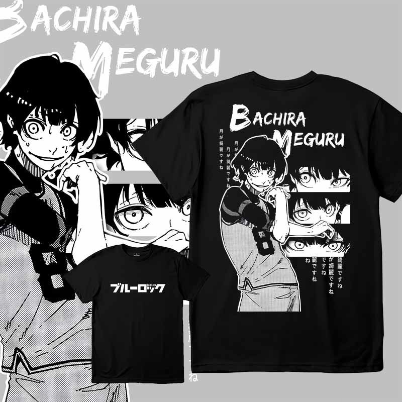 เสื้อยืด Anime T เสื้อ < Blue Lock > อะนิเมะพิมพ์ Unisex T เสื้อผ้าฝ้าย 100% ยืดลําลอง S-5XL
