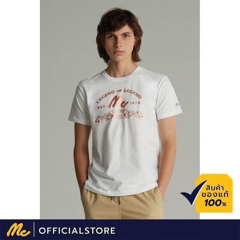 เสื้อยืดแขนสั้น Retro Mc JEANS Logo-T ทำจากเนื้อผ้าคอตตอนคุณภาพดี แห้งเร็วและสวมใส่ง่าย - รูปที่ 2