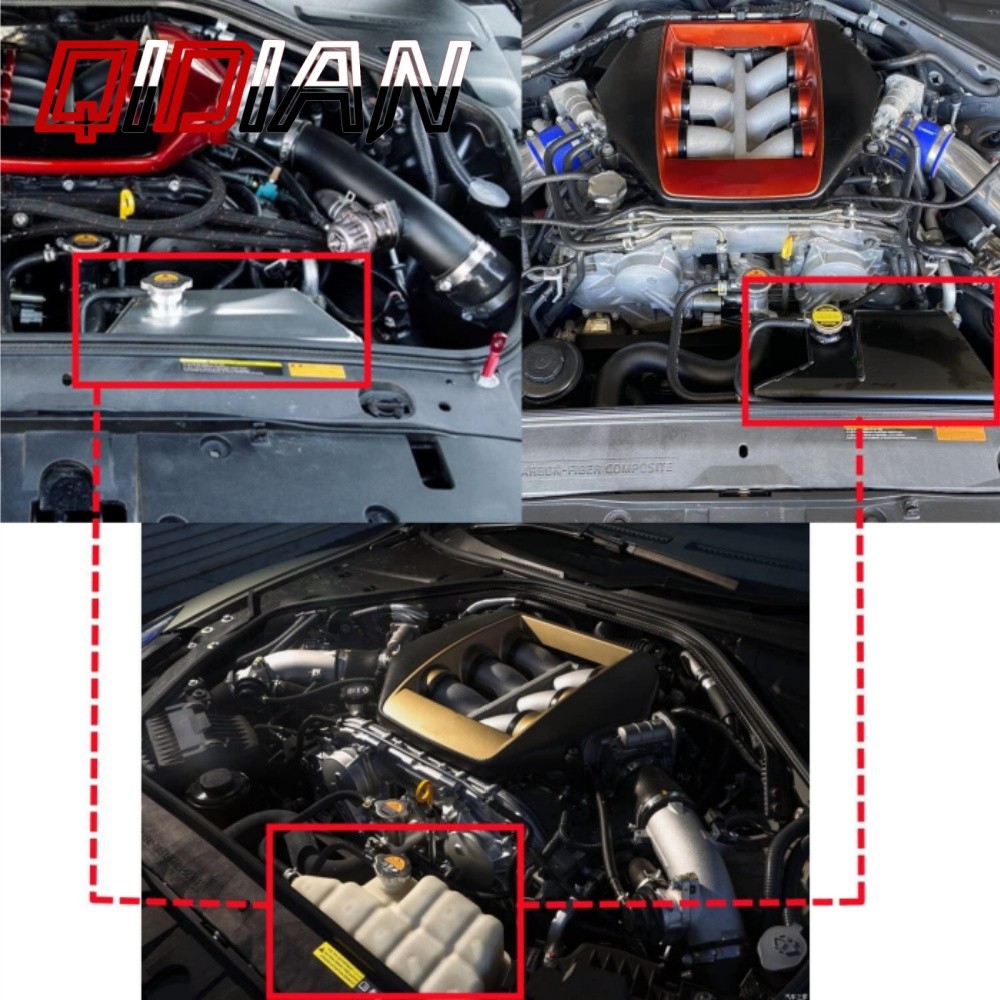 สําหรับ NISSAN VR38DETT GTR R35 GT-R 2008-2022 หม้อน้ําอลูมิเนียม Coolant Explansion ถัง