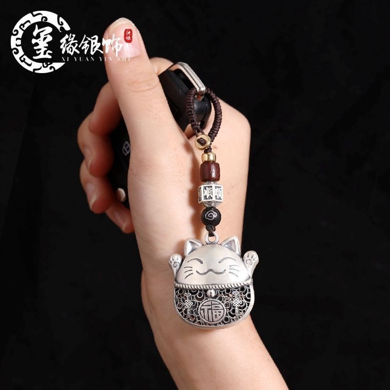 财猫汽车纯银扣挂件S999银福手链手链手链手链手链子挂件S999 Pure20250718