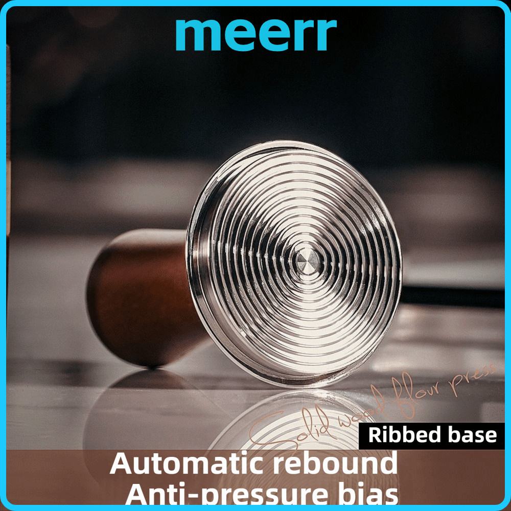 MEERR ค้อนแรงดัน,ด้ามไม้ 51/53/58 มม.แทมเปอร์กาแฟ,แบบพกพาทนทานฐานสแตนเลส DIY เครื่องมือกาแฟร้านกาแฟ