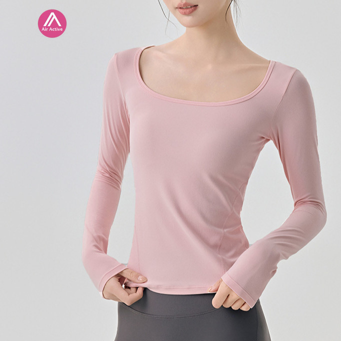 AirActive Leisure Classic Yoga Sports T-shirt Long Sleeves Breathable Fitness Or Daily Wear