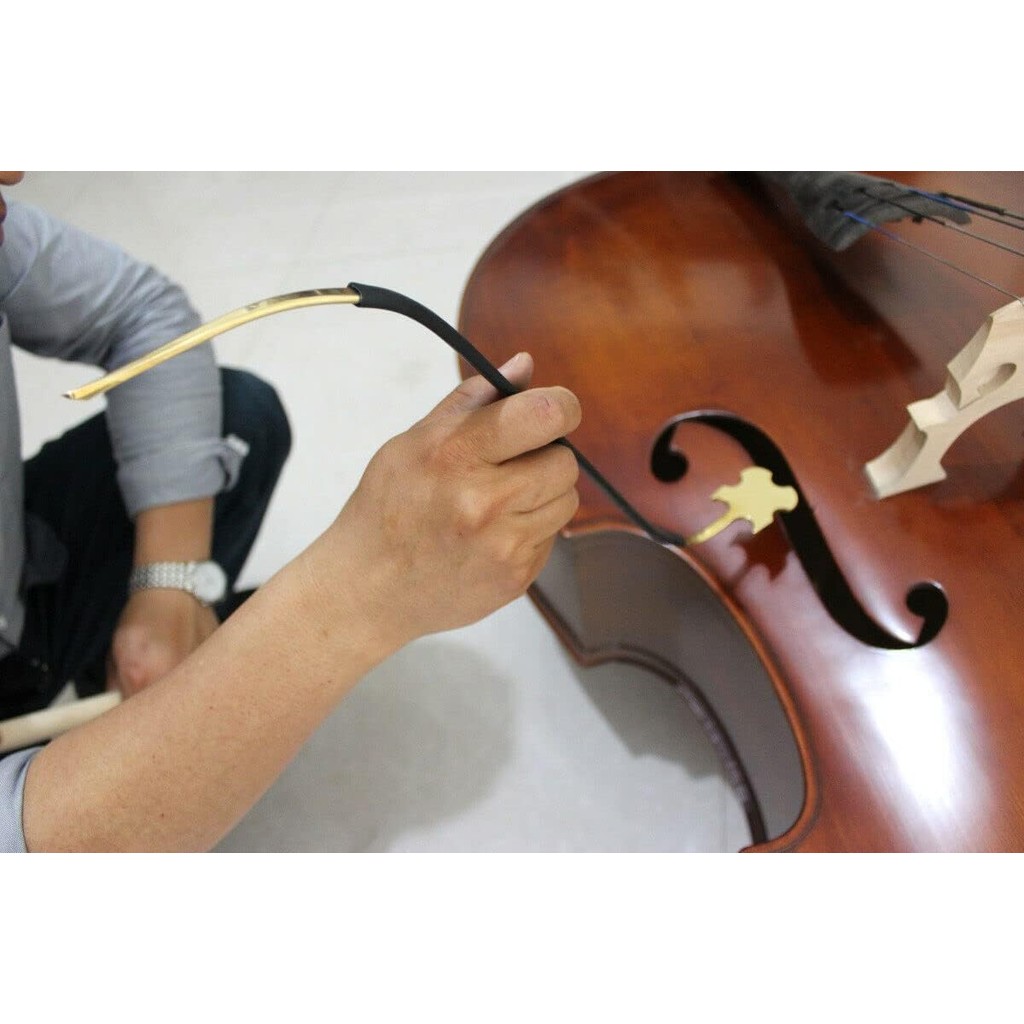 Upright Bass Tool Sound Post S setter ยางจับและตัวป้องกัน S สไตล์ทองแดงทองเหลืองตั้งเสาเสียงเบส I7MH