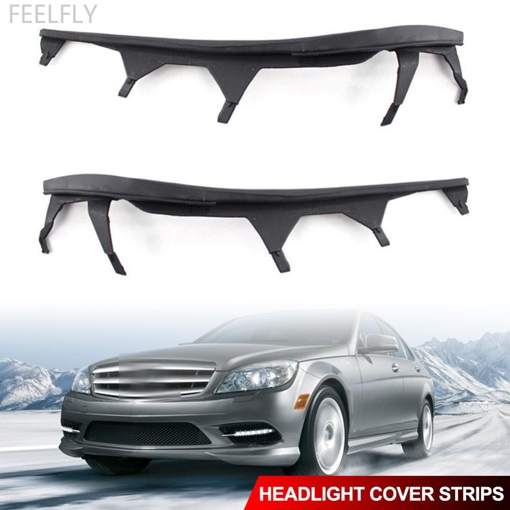 FEELFLY รถด้านหน้าฝาครอบไฟหน้าแถบไฟหน้าแถบปิดผนึกปะเก็นสําหรับ BMW E46 325i 2002-2005 Q2Y9