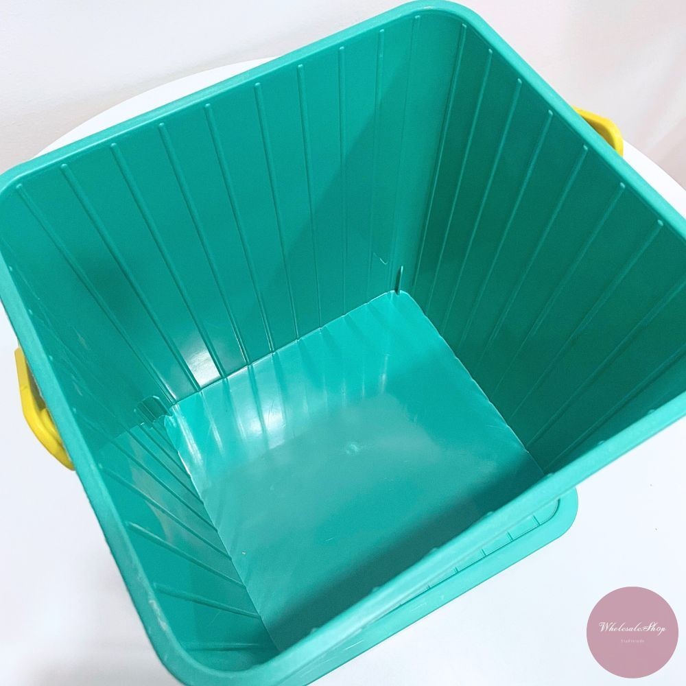 ถังเก็บของ ถังจัดระเบียบ ถังพลาสติกใส่ของอเนกประสงค์ กันน้ำ กันฝุ่น ถือจับสะดวก มีหูหิ้ว พร้อมฝาปิด - รูปที่ 4