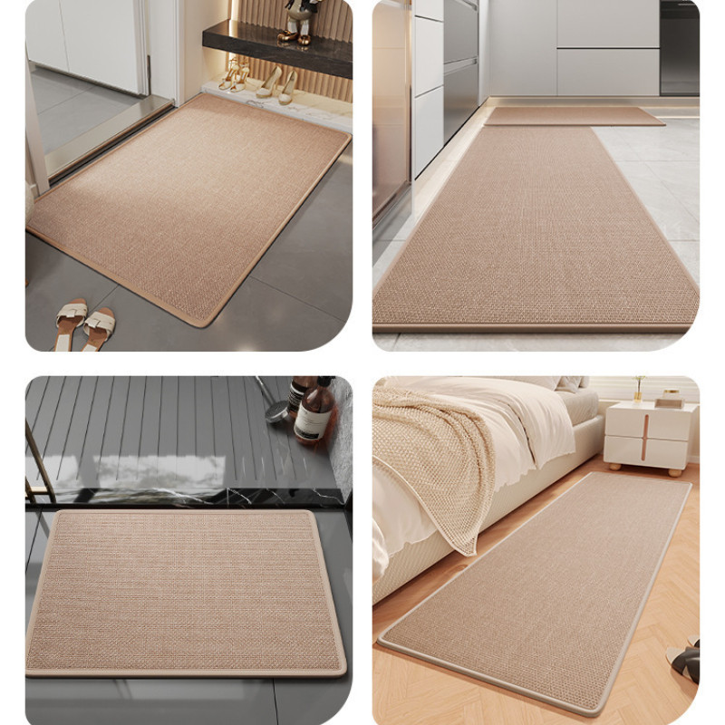 40x60cm ผ้าลินินเสื่อห้องน้ำ พรมปูพื้นผ้าลินิน ดูดซึมน้ำอย่างรวดเร็วแห้ง ป้องกันการลื่นไถล 2 สไตล์ ราคา ถูกที่สุด ดีลบีเคเค แกลเลอรีภาพที่ 7