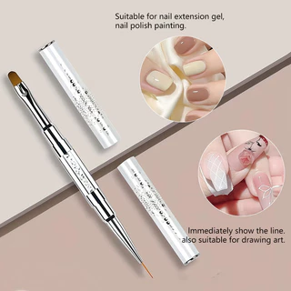 Dual-End เล็บแปรงต่อเล็บเจลเคล็ดลับฝรั่งเศสสําหรับเล็บออกแบบเจล Polish Liner Professional ปากกา