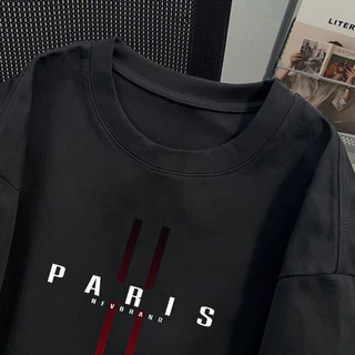 【พร้อมส่ง】🔥NASA ทรงโอเวอร์ไซส์ คอกลม เสื้อยืด ผ้าฝ้ายแท้100% ใส่ได้ทั้งชายหญิง📏ลายเส้นตั้งตรง แขนสั้นYG1268