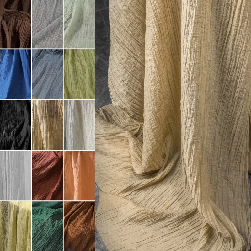ผ้าจีบบาง Lyocell Tencel วัสดุโดยเมตรสําหรับเย็บปักถักร้อยชุดเสื้อกระโปรง Diy เย็บนุ่มสบายฤดูร้อนผ้า ราคา ถูกที่สุด ดีลบีเคเค แกลเลอรีภาพที่ 3