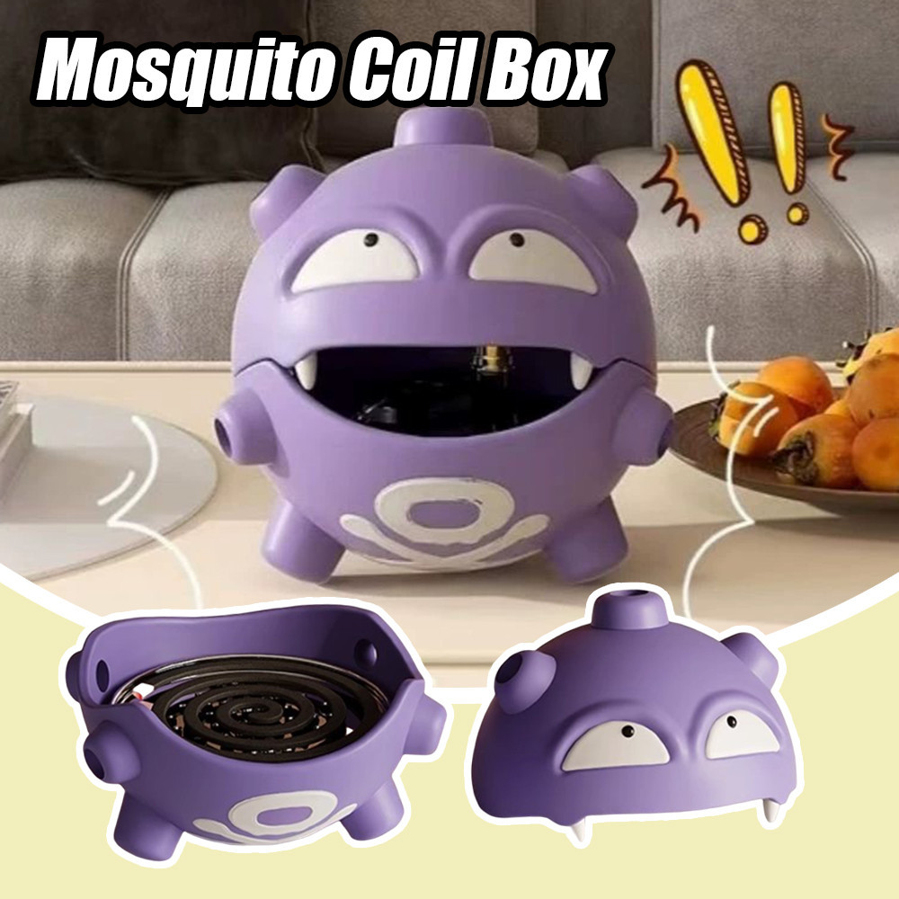 ภาชนะใส่ขดลวดยุงเรซินทนทาน | กล่องเก็บกระบอกแก๊สป้องกันการรั่ว ดีไซน์น่ารักขนาดกะทัดรัดสําหรับห้องนอน/ลานพร้อมการบํารุงรักษาง่าย (สีม่วง)