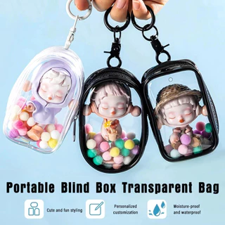 INS กล่องบรรจุสายข้อมูล กล่องเก็บสายเคเบิล หูฟัง ทรงกลม แบบใส พกกุญแจ ลิปสติก พาง่าย สําหรับเดินทาง กลางแจ้ง