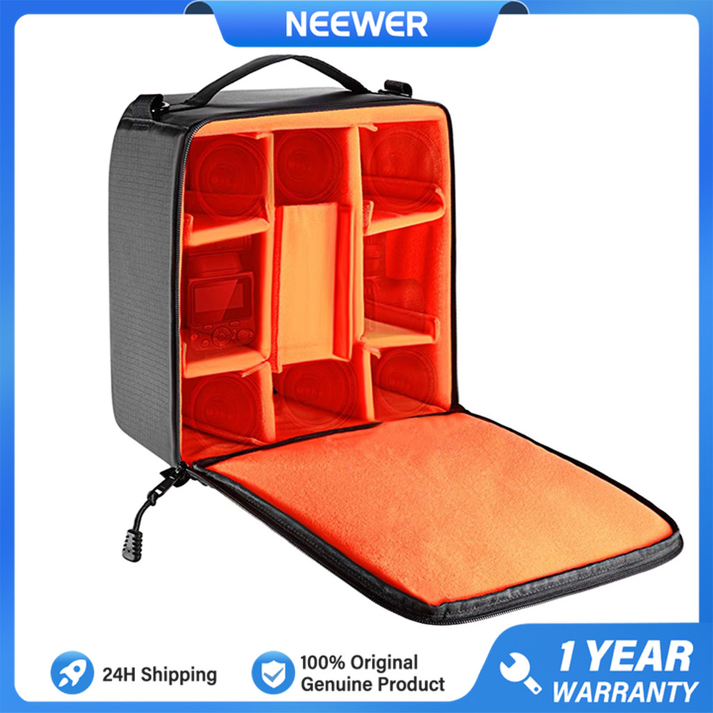 Neewer ยืดหยุ่น Partition กล้องเบาะกระเป๋าใส่ - สําหรับ SLR/DSLR/กล้อง Mirrorless, เลนส์, แฟลชและอุปกรณ์เสริม