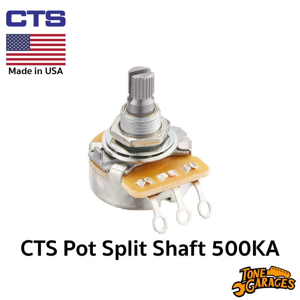 CTS Pot Split Shaft 500KA EP-0086 Made in USA (Tone/Volume)