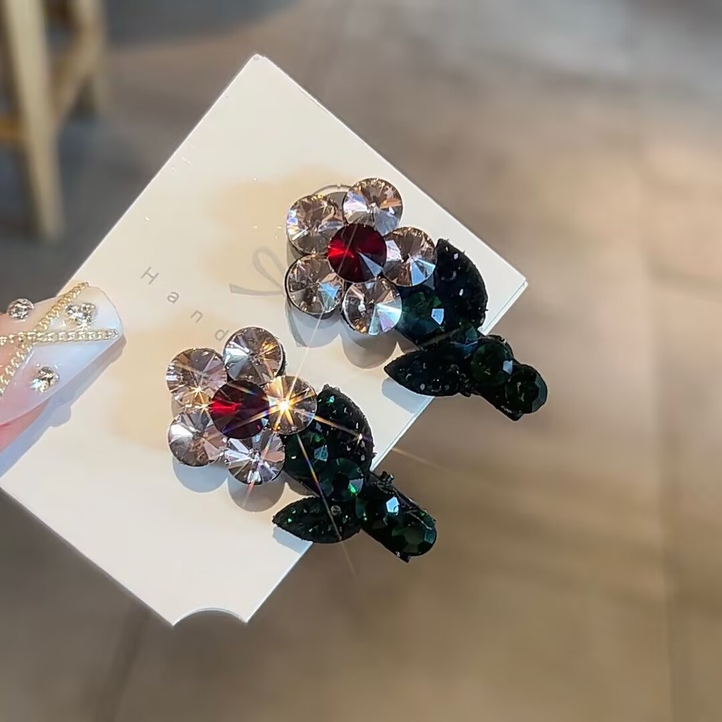 คุณภาพสูงระดับไฮเอนด์เวอร์ชั่นเกาหลีหวานคลิปขนาดเล็กดอกไม้แบน ใบเรียกเก็บเงินเป็ด คลิปคลิปด้านข้างแฟชั่นสีหน้าผากผมหัก - รูปที่ 5