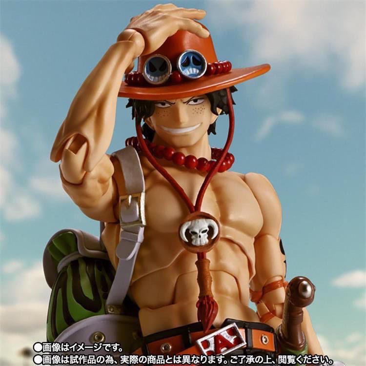 Bandai Soul Limited SHF One Piece One Piece Fire Fist Ace ผลิตภัณฑ์สําเร็จรูปรุ่นเคลื่อนย้ายได้รุ่นต