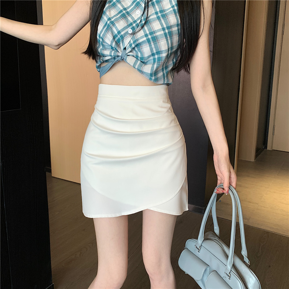 S-6XL กระโปรงสั้นเอวสูงทรงเข้ารูป กระโปรงทรงเอเอวสูงทรงเข้ารูปเซ็กซี่สำหรับผู้หญิง ราคา ถูกที่สุด ดีลบีเคเค แกลเลอรีภาพที่ 2