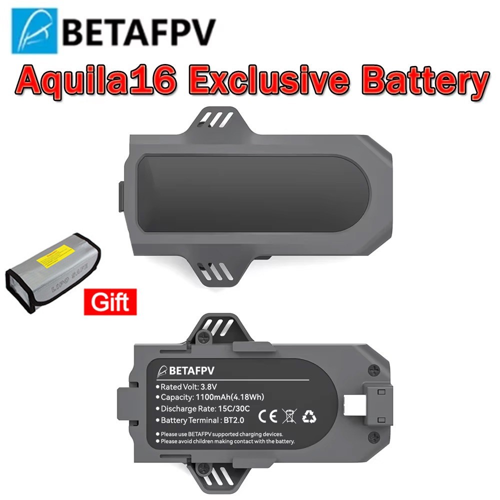 2PCS BETAFPV Aquila16 แบตเตอรี่พิเศษ 1100mAh Lipo-Battery RC Drone อุปกรณ์เสริม