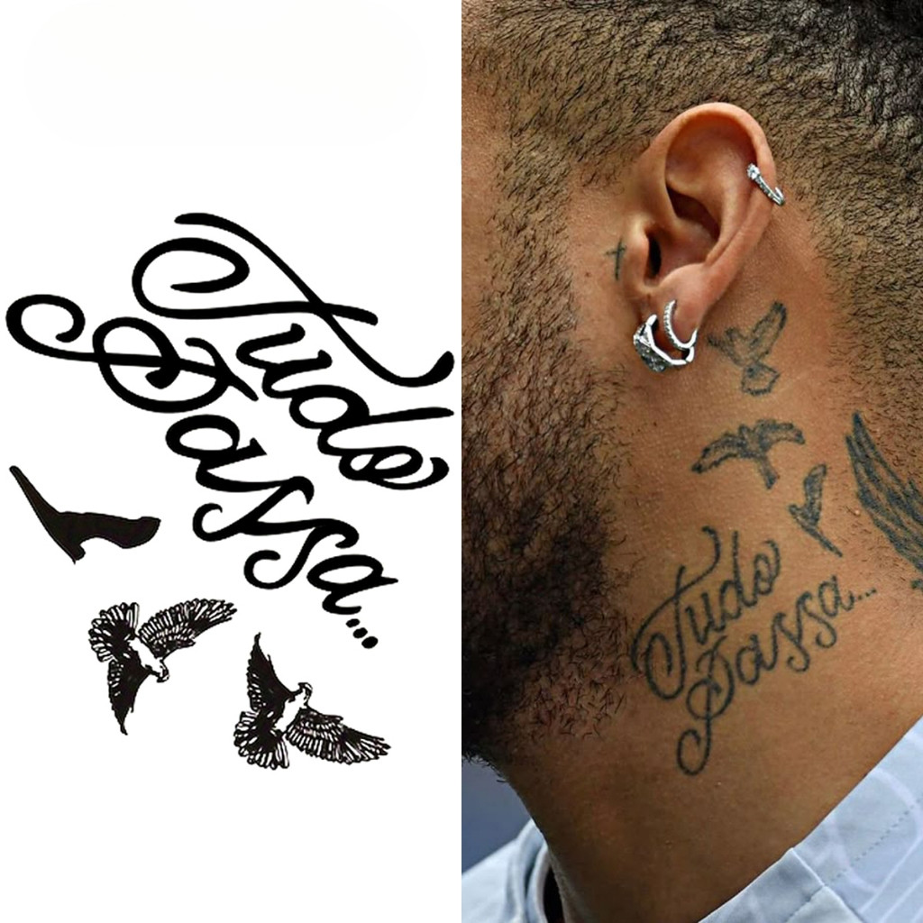 Letter Eagle Animal Pattern รอยสักชั่วคราว กันน้ํา 15 วัน รอยสักสติ๊กเกอร์ รอยสักวิเศษ สักปลอมกึ่ง Permanen