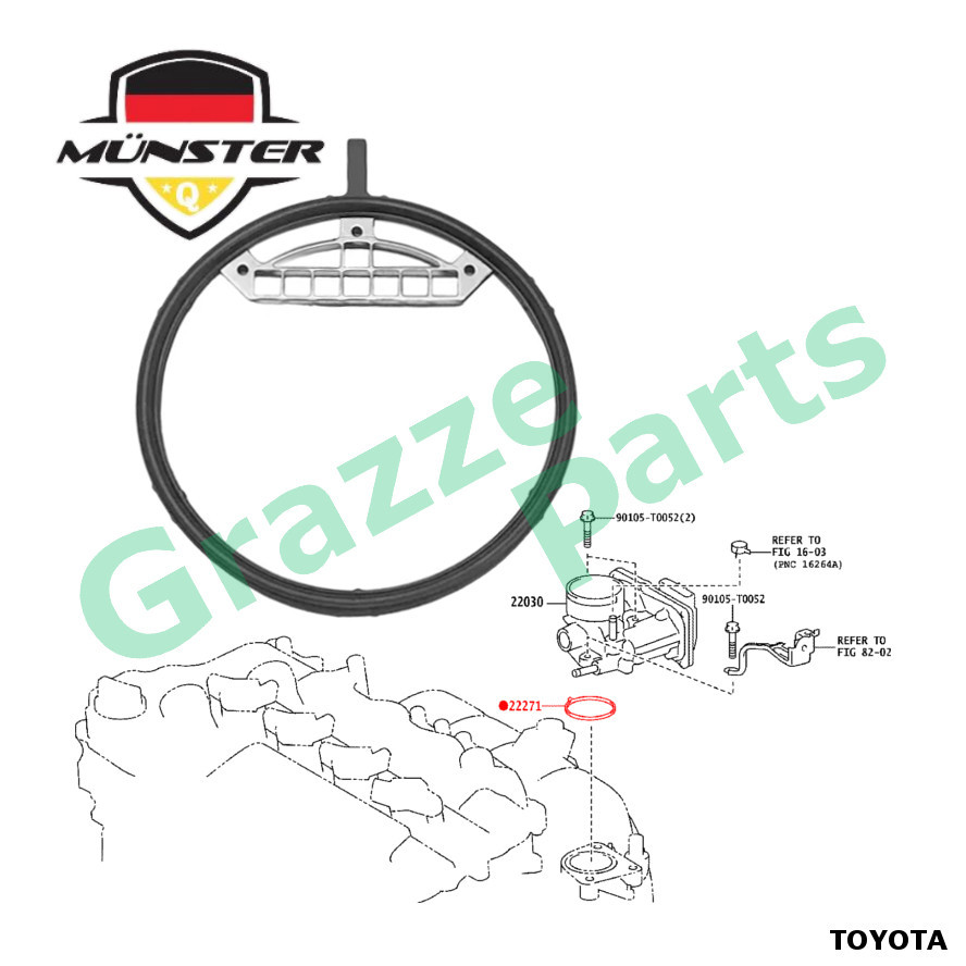 Münster คันเร่งกรอง O-แหวนปะเก็น 22271-0Y030 Toyota Avanza 1.5 F653 F654 Sienta 1.5 NSP170 2NR-FE 2N