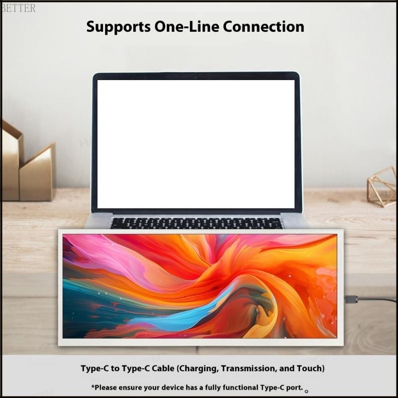 11.3Inch  Screens LCD Monitor White Secondary Display For PC Monitoring