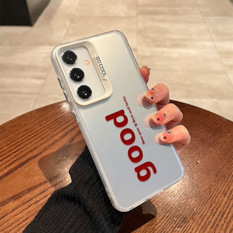 เทรนด์ภาษาอังกฤษที่เรียบง่ายเคสโทรศัพท์สองชั้นเข้ากันได้กับSamsung A25 5G/A35 5G/A55 5G/S24/S24PLUS/