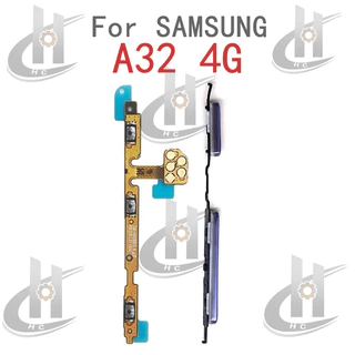 สําหรับ Samsung Galaxy A32 4G A325 ปุ่มด้านข้างปรับระดับเสียงปุ่ม Flex Cable Keys ปุ่มปิดระดับเสียงขึ้นและลงด้านข้างอะไหล่ทดแทน