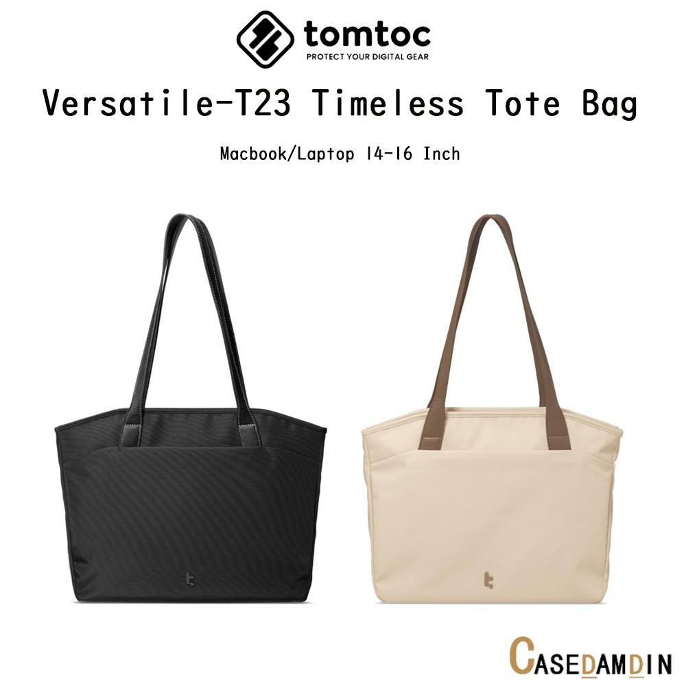 TOMTOC Versatile-T23 Timeless Tote Bag กระเป๋าถือพร้อมช่องTote Bagเกรดพรีเมี่ยม สำหรับ Macbook/Lapto