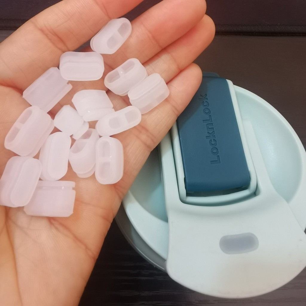 ล็อคและล็อคแก้วรั่วปลั๊กหนึ่งฝาปิด Dual-ใช้การปิดกั้นซิลิโคนปิดผนึกปลั๊กอุปกรณ์เสริม jz801bhgz乐扣玻璃杯防