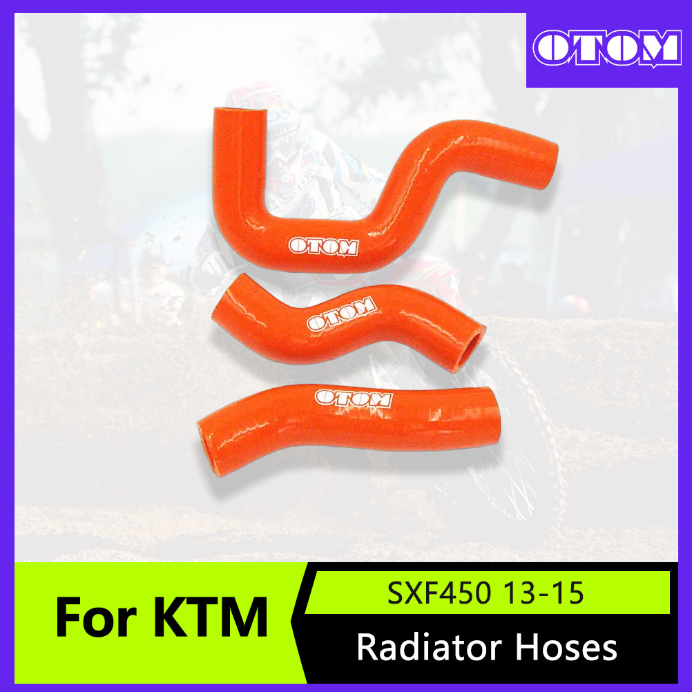 GOTOM Motocross Radiator Hose Kit Silicone Gel Tube Coolant Hose for KTM SXF450 13-15 Motorcycle Rad
