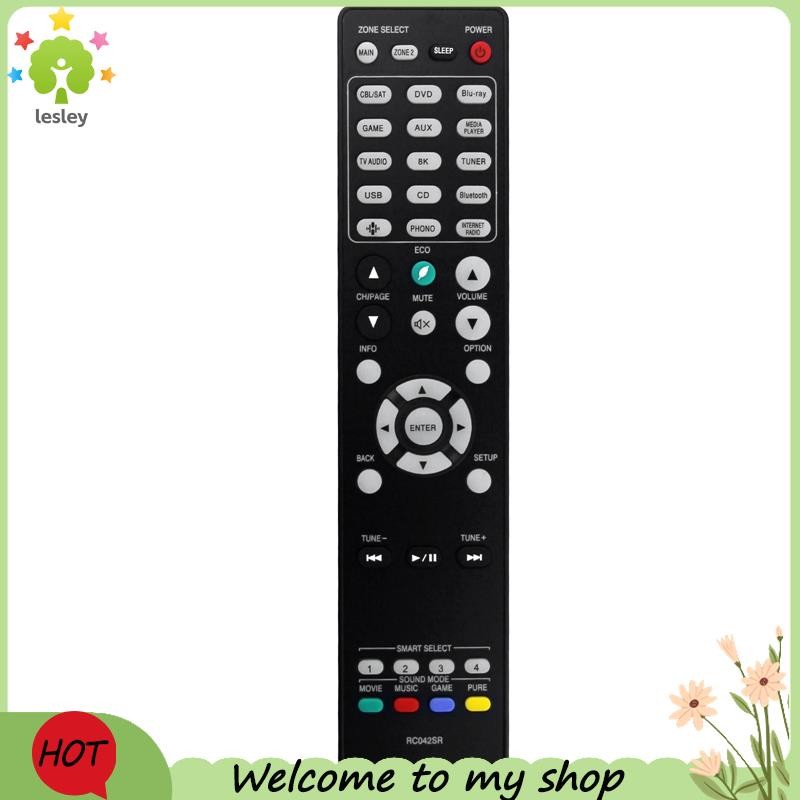 lesleyRC042SR เปลี่ยนรีโมทคอนโทรลรีโมทคอนโทรลรีโมทคอนโทรลพลาสติกสําหรับ 4K UHD Ultra HD AV Receivers