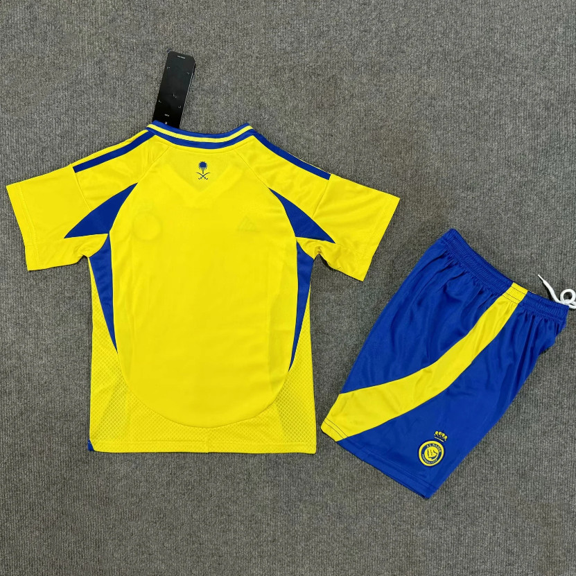 24/25 Kids Al-Nassr FC ชุดเสื้อฟุตบอลเด็ก Top Jersi