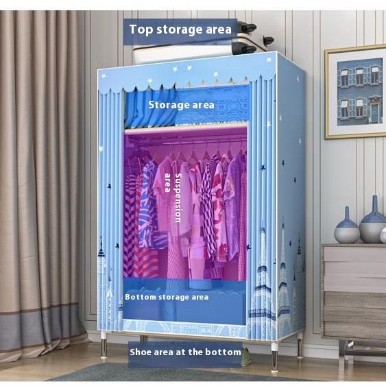 Large Zipper Wardrobe Dustproof Closet Non-Woven Fabric Clothes Storage Organizer Bedroom