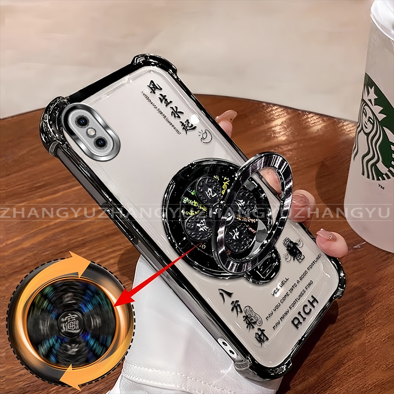 กันกระแทกเคสสําหรับ iPhone X XS XS MAX เคสโทรศัพท์ใหม่โชคดีวงเล็บแม่เหล็กเคสป้องกัน SZ30 – โปรปัง