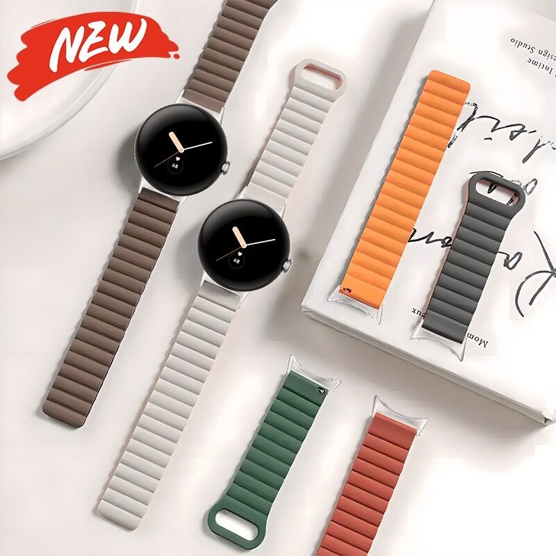 สายซิลิโคนแบบห่วงแม่เหล็ก (ไม่มีนาฬิกา) สําหรับ Google Pixel Watch 2/1 band สร้อยข้อมือกีฬา Correa สําหรับ Google Pixel นาฬิกา 3 41 มม. 45 มม. นาฬิกาอุปกรณ์เสริม