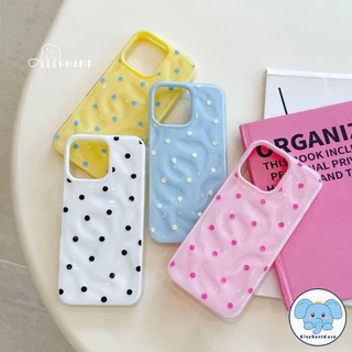 เคสไอโฟน 13 สำหรับ IPhone 17 air 13 11 15 16 14 12 Pro Max 15 14 16 6 Plus เคสลายการ์ตูนจุดสีสันสดใสเรียบง่าย