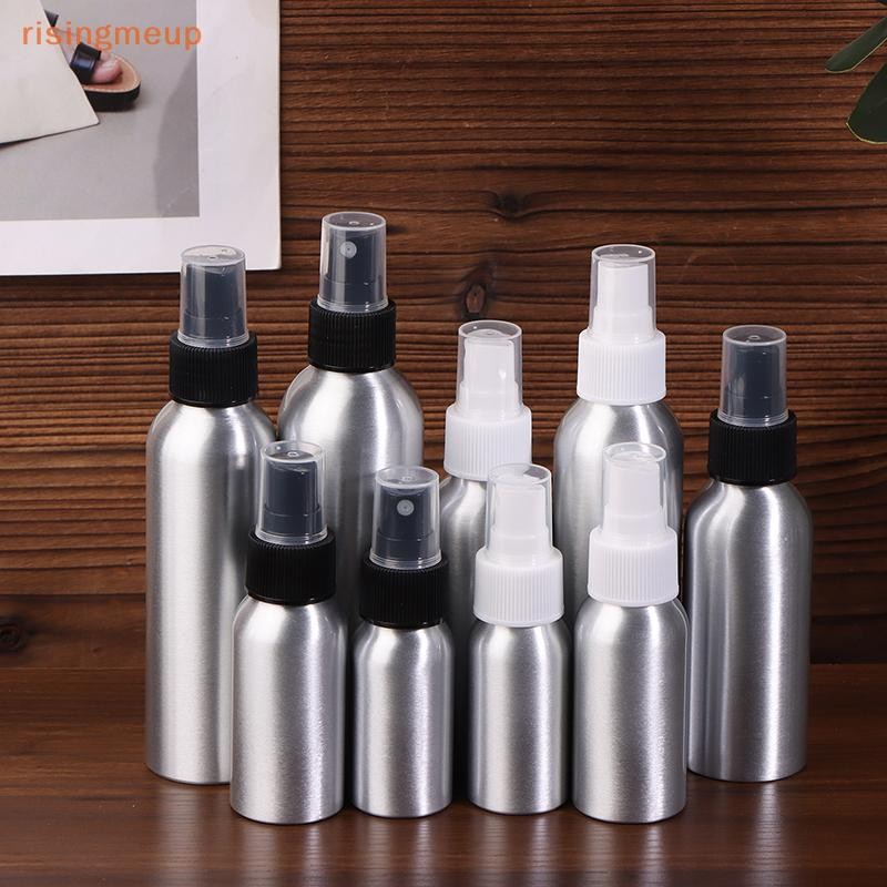 [risingmeup] 30/50/100/120/150/250/500ml ขวดอลูมิเนียมเปล่าขวดเครื่องสําอางโลหะ Atomizer ขวดขนาดเดินทางสําหรับเครื่องสําอางใหม่