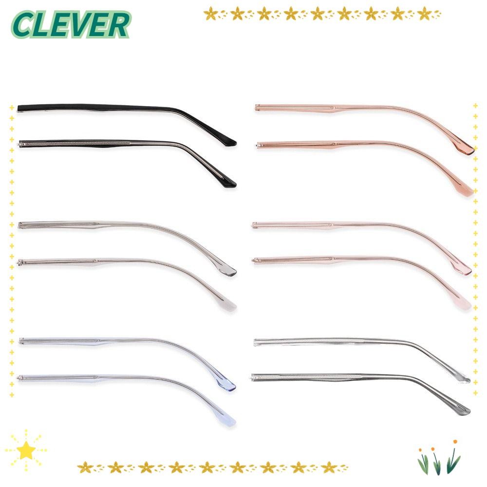 CLEVER ขาแว่นเปลี่ยนได้ แขนแว่นตากันลื่นสากล อุปกรณ์ซ่อมแว่นคุณภาพดี พร้อมฟันแบนโลหะสำหรับปกคลุมแว่นตา