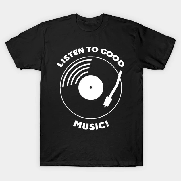 เสื้อยืด Vintage Listen to Good Music Cotton 100%