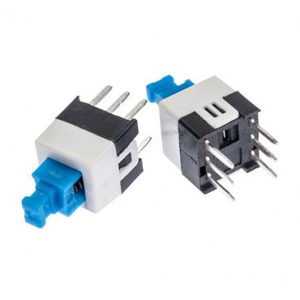 (EP) 7x7mm 6 Pin Self Locking Push Button Switch dpdt Switch