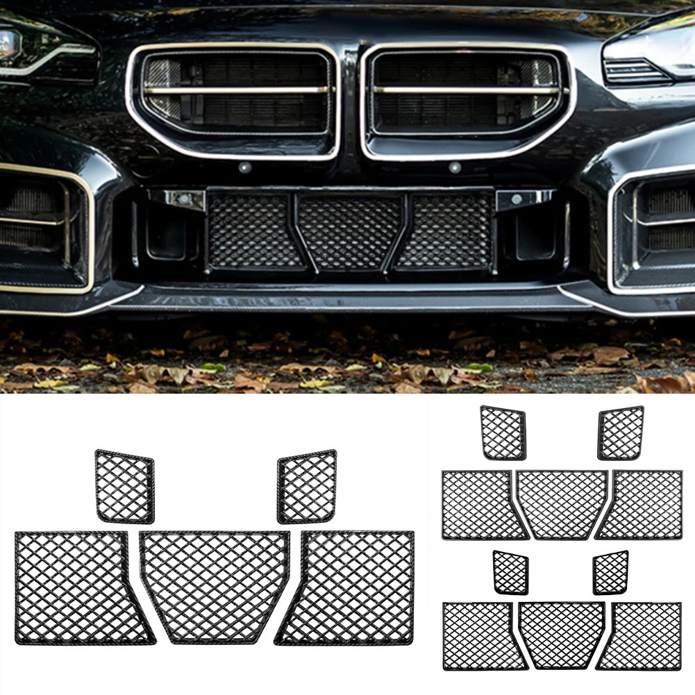 [DOLLDOLL] 5 Pack Car Front Bumper Center Lower Grille Mesh Guard สําหรับ BMW G87 M2 2023-2025