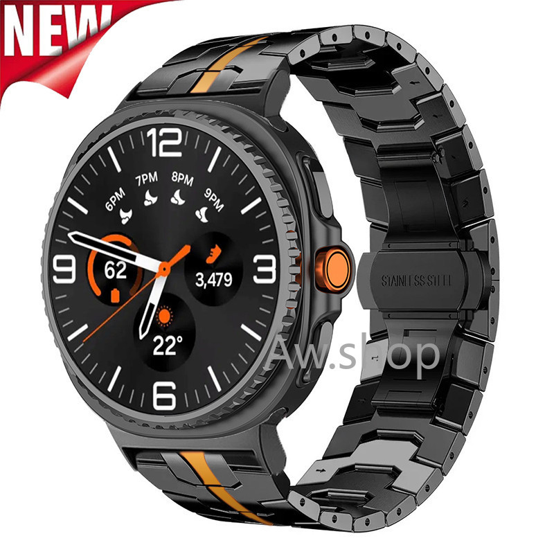 สายสแตนเลสสําหรับ Samsung Galaxy Watch 8/8Classic/Ultra 2/1 สร้อยข้อมือโลหะสําหรับ Galaxy Watch 8 8C