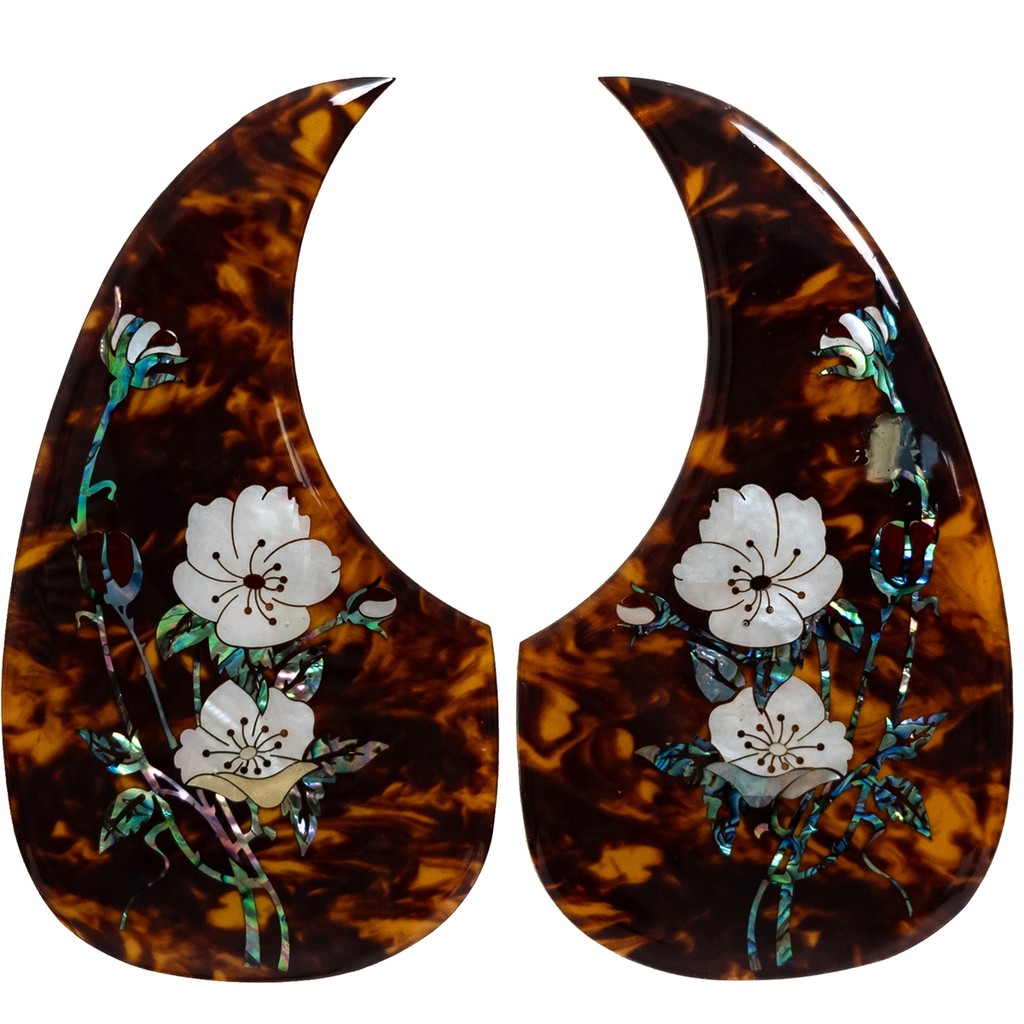 Acoustic Guitar Pickguard Anti-Scratch Guard Plate Inlaid Abalone Flower Perfect Replacement Pickgua
