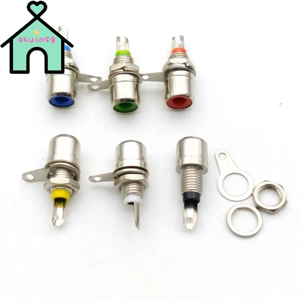 OTUINSG 15 ชิ้น RCA Jack Chassis Mount Connector, ทนทานชุบนิกเกิล RCA แผง Mount Connector, ติดตั้งง่