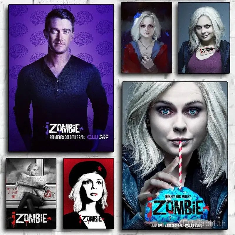 สยองขวัญทีวีซีรีส์ iZombie โปสเตอร์ศิลปะพิมพ์ตกแต่งบ้าน,ไม่มีกรอบผ้าใบจิตรกรรมของขวัญ W7SC