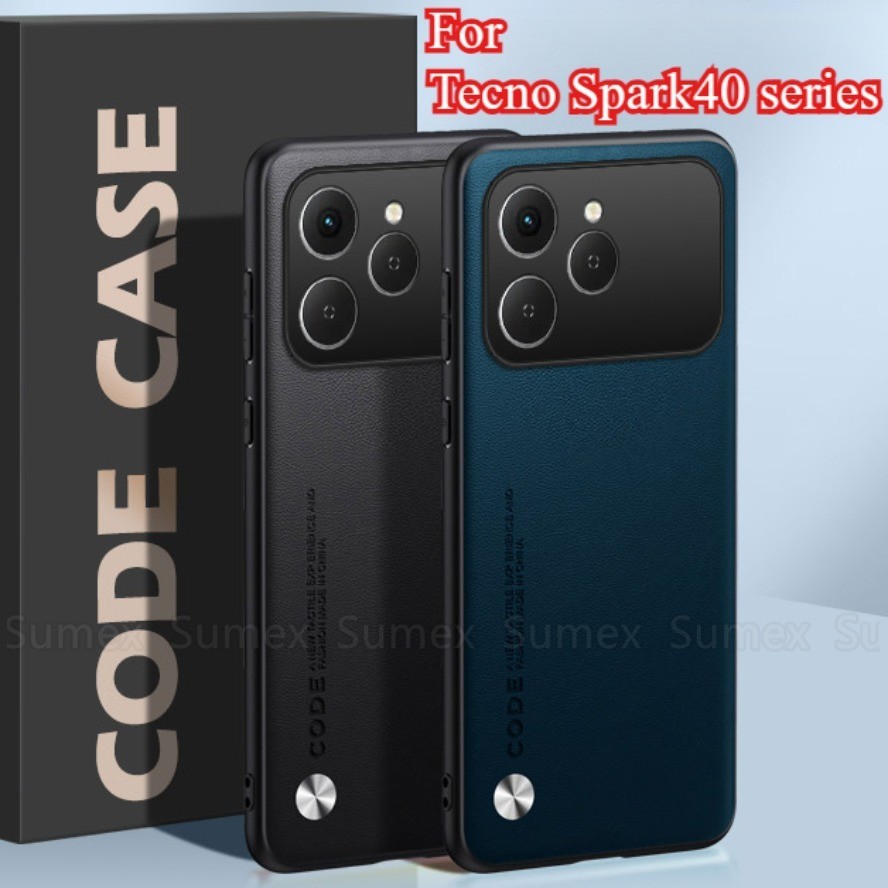 สําหรับ Tecno Spark 40 Pro + Plus 40C 2025 เคสโทรศัพท์กันกระแทก Soft TPU ปลอกหนัง Simple Plain Matte
