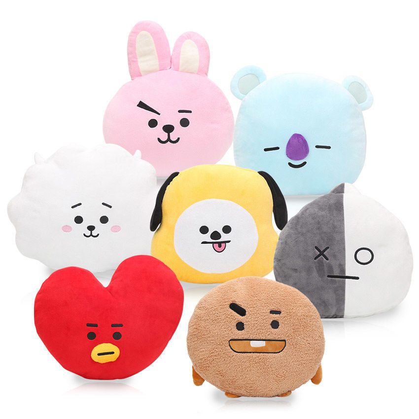 เกาหลีเกาหลี BT21 BTS หมอนตุ๊กตาหมอน BTS กระต่ายหัวใจ rj Kimmy koya ตุ๊กตา