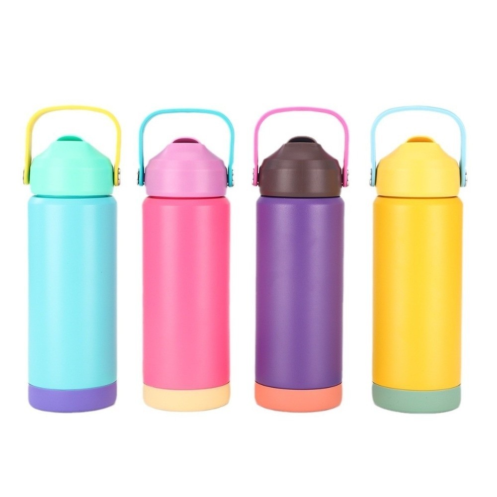 ถ้วยน้ํา ดิลี กาต้มน้ําแบบด้ามจับ ความจุขนาดใหญ่ขวดน้ํากีฬาหัวฉีดซิลิโคนเหลว 304 สแตนเลสกาต้มน้ําพื้นที่สูญญากาศ - รูปที่ 4