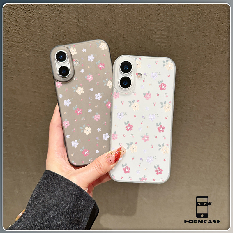 กรณีโทรศัพท์ จัดส่งจากประเทศไทย ลวดลายดอกไม้for iPhone14 11 12 13 15 16 PROMAX X XS MAX XR 7/8P ป้องกันลายนิ้วมือ