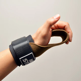 ถุงมือ straps ยกน้ำหนัก (1คู่) หนังกลับแท้ ถุงมือฟิตเนส เซฟข้อมือ กันลื่น ถุงมือเวทเทรนนิ่ง
